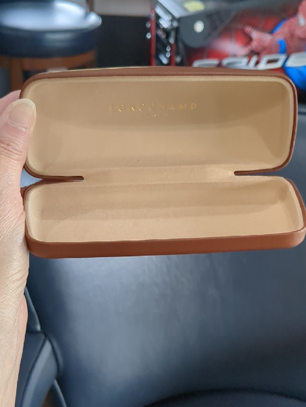 Longchamp Tan Brown Leather Eyeglass Case - Picture 8 of 9